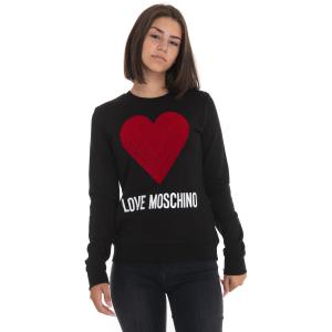 Love Moschino Felpa Nero Cotone Donna