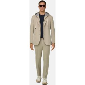 Boggi, Giacca Felpa Madison In Misto Cotone Elasticizzato, Uomo, Beige, Taglia: 56