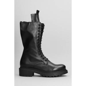 Anfibi  in Pelle Nera