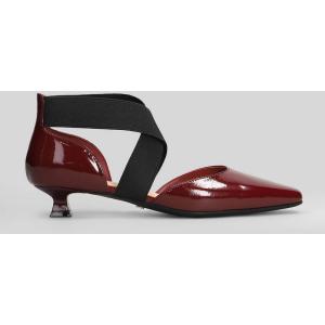 Decollete  in Vernice Bordeaux