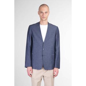 Blazer  in lino Blu