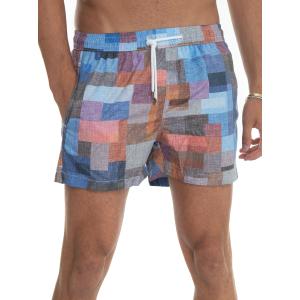 Vincenzo De Lauziers Boxer mare CAPRI Marrone-blu Poliestere Uomo
