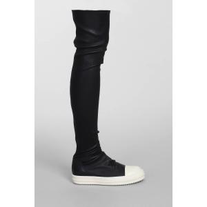 Sneakers Knee high sotcking in Pelle Nera