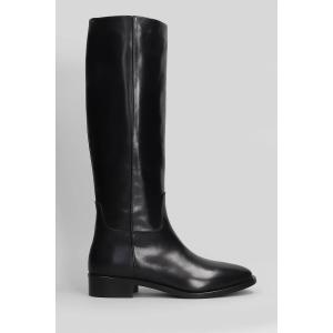 Stivali tacco basso in Pelle Nera