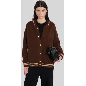 Giacca Bomber in Cashmere Marrone