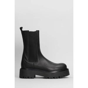 Anfibi Frisburgo in Pelle Nera