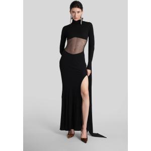 Abito lungo  in viscosa Nera