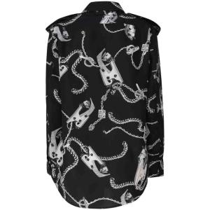 Camicia In Seta Con Fantasia Cavaliere Burberry Nero Taglia 8 Burberry  Taglia 8