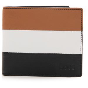 BOSS Portafoglio medio in pelle Nero-beige Pelle Uomo