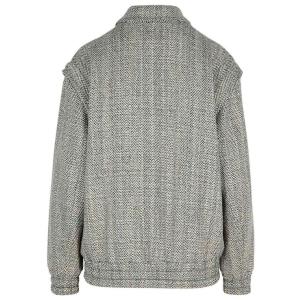 Giubbotto Bomber In Misto Lana Grigia Golden Goose Grigio Taglia 40 Golden Goose Taglia 40