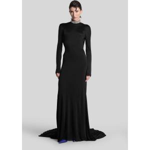 Abito lungo  in viscosa Nera
