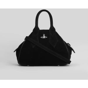Borsa a spalla Yasmine small in pelle e camoscio Nero