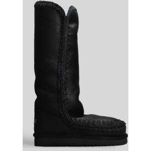 Stivali tacco basso Eskimo 40 in Pelle Nera