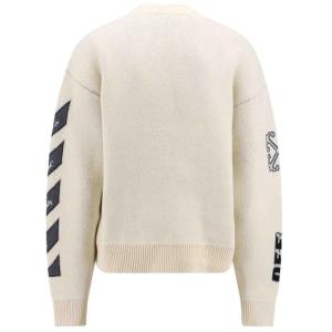 Cardigan College Con Iconico Intarsio Off-white Bianco Taglia M Off-white  Taglia M