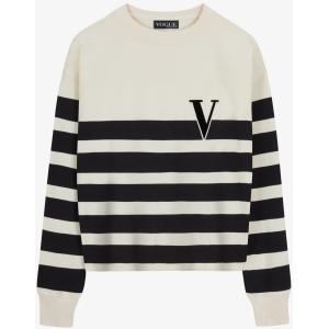 Felpa VOGUE a righe con patch in velluto