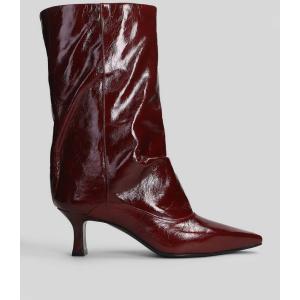 Stivali tacco alto  in Pelle Bordeaux