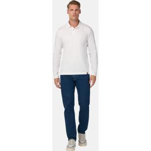 Boggi, Polo In Interlock Di Cotone Pima, Uomo, Bianco, Taglia: L