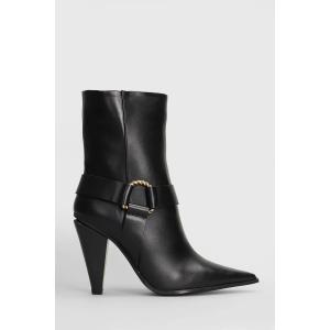 tronchetti tacco alto Zaya in Pelle Nera