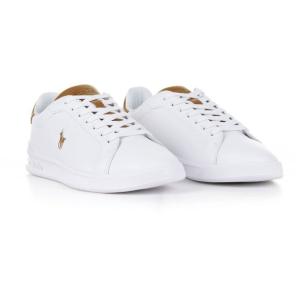 Sneaker In Pelle Bianco Marrone Ralph Lauren Bianco Taglia 8 Ralph Lauren  Taglia 8
