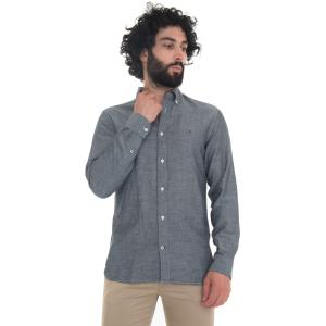 Tommy Hilfiger Camicia casual Grigio Cotone Uomo