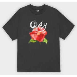 Obey T-Shirt Watercolor Poppy Nera