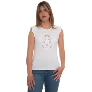 Liu Jo T-shirt girocollo smanicata Bianco Cotone Donna