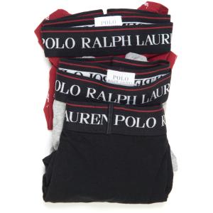 Ralph Lauren Set 3 Boxer Rosso-grigio Cotone Uomo
