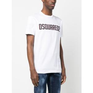 T-shirt In Cotone Con Logo Dsquared2 Bianco Taglia L Dsquared2 Taglia L
