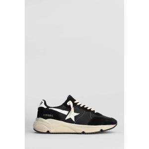 Sneakers Running in Camoscio e Tessuto Nero