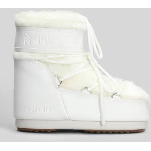 tronchetti tacco basso Mb icon low faux fur in eco pelliccia Bianca