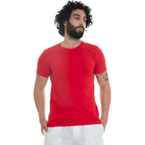 Gallo T-shirt girocollo mezza manica Rosso Cotone Uomo