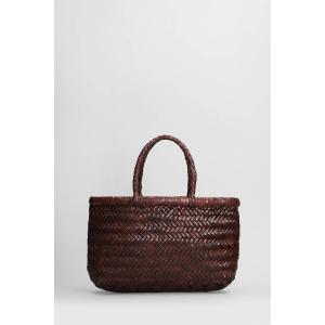 Borsa a mano Mini Flat Gora Baskt in Pelle Marrone