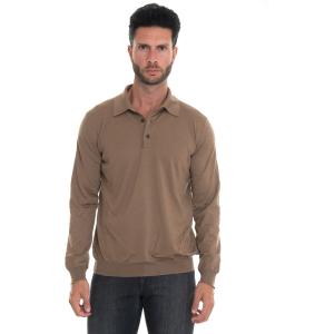 Kiton Polo manica lunga Cammello Cachemire Uomo