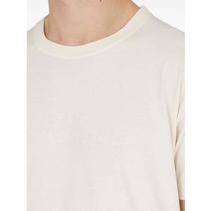 T-shirt In Cotone Con Ricamo Logo Rovesciato Maison Margiela Bianco Taglia XS Maison Margiela  Taglia XS