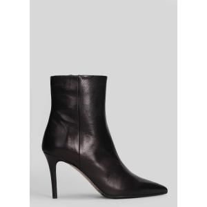 tronchetti tacco alto  in Pelle Nera