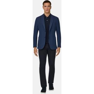 Boggi, Giacca Micro Struttura In Puro Cotone B Jersey, Uomo, Blu, Taglia: 46