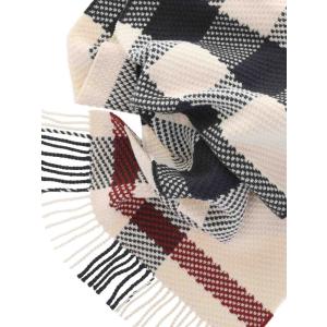 Sciarpa Motivo Check Burberry Grigio Taglia onesize Burberry Taglia onesize