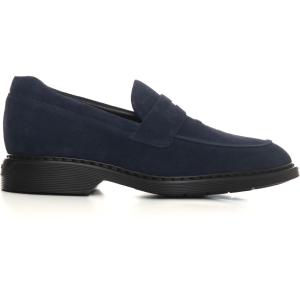 Hogan Mocassino in camoscio Blu Pelle Uomo