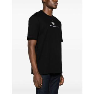 T-shirt In Cotone Con Logo Versace Nero Taglia S Versace  Taglia S