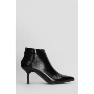 tronchetti tacco alto Amina in Pelle Nera
