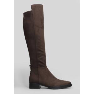 Stivali tacco basso Lex Boot in Camoscio Marrone