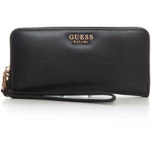 Guess Portafoglio zip around laurel large Nero Poliuretano Donna