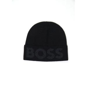 BOSS Cappello a coste Nero Cotone Uomo