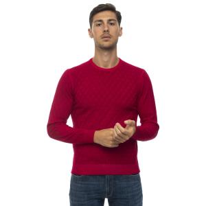 Andrea Fenzi Pullover girocollo Bordeau Lana Uomo