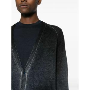 V Neck Cardigan With Shadows Avant Toi Blu Taglia S