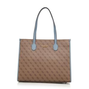 Guess Borsa grande SILVANA TOTE Beige-azzurro Poliuretano Donna