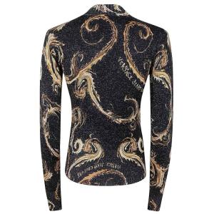 Maglia Con Stampa Lurex Versace Jeans Couture Nero Taglia L Versace Jeans Couture  Taglia L
