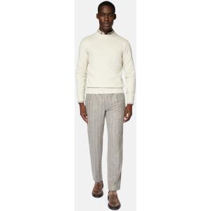 Boggi, Maglia Girocollo Bianca In Cashmere, Donna, Bianco, Taglia: L