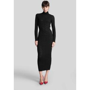 Abito lungo  in viscosa Nera