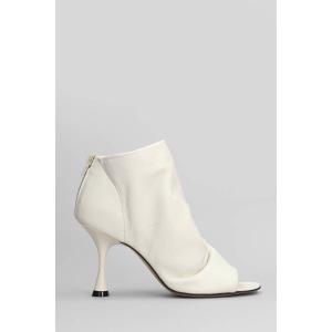 tronchetti tacco alto  in Pelle Bianca